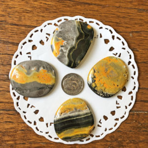 Bumble Bee Jasper Palm Stones (ja14)