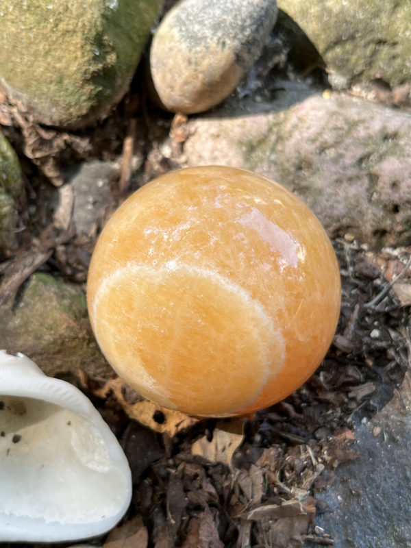 Orange Calcite Sphere (oc6)