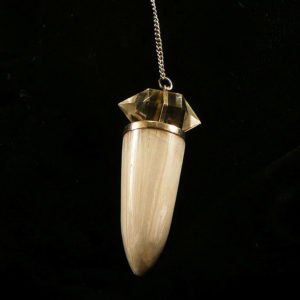 Scolecite and Quartz Pendulum