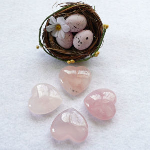 Rose Quartz Hearts - Medium (rqtz48)